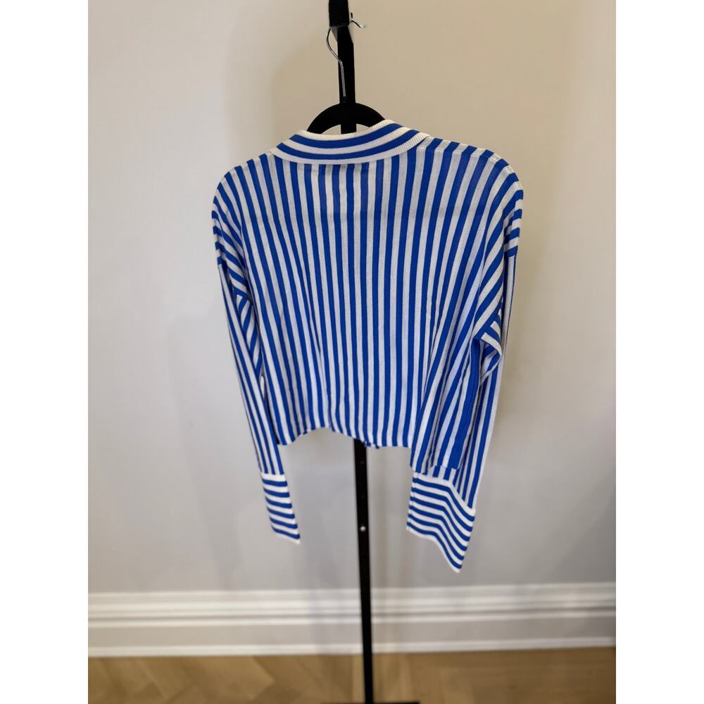 La Ligne - Womens Blue Stripe collared sweater - XS - Picture 6 of 7